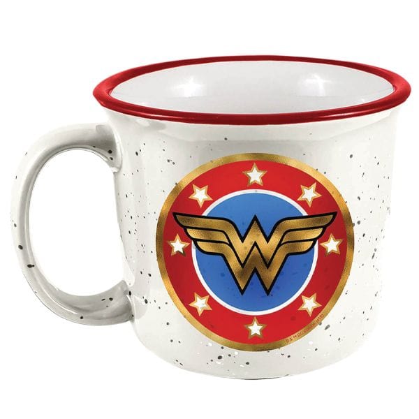 Wonder Woman Colorful Camp Style Mug - The Pink Pigs, A Compassionate Boutique
