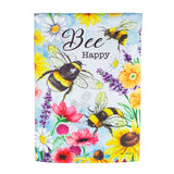 Bright Flowers and Bumblebees Garden Suede Flag*