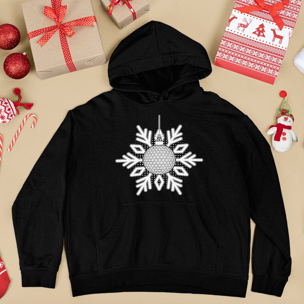 Snowflake Design Hooded Sweatshirt - Snowflake Hoodie - Christmas Hoodie