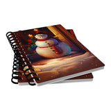 Snowman Christmas Spiral Notebook - Print Notebook - Snowman Notebook