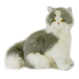 Norwegian Grey & White Fluffy Cat  Size 34cm/13.4