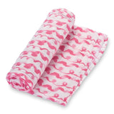 Abound-LollyBanks LollyBanks Swaddle blanket set Let's Flamingle - Swaddle Set of Three Pink Theme Muslin Blankets