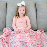 Abound-LollyBanks LollyBanks Swaddle blanket set Let's Flamingle - Swaddle Set of Three Pink Theme Muslin Blankets