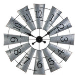 Galvanized Windmill Wall Clock - The Pink Pigs, Animal Lover's Boutique