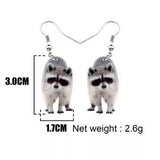 Ali Express Fashion Earrings Acrylic Animal Earrings Raccoon Gator Skunk Hedgehog Jaguar