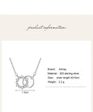 Ali Express Necklace sterling silver Interlocking Circles Pendant Necklace Sterling Silver, Dainty