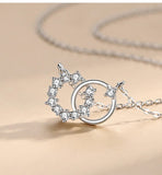 Ali Express Necklace sterling silver Interlocking Circles Pendant Necklace Sterling Silver, Dainty