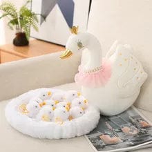 Ali-express Plush Animals Mama Swan with babies