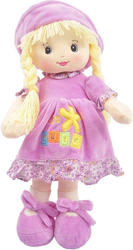 Ali Express plush doll purple with blond hair Sweet Cakes Too Cute Dolls