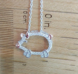 Alibaba - Bella Fine Fashion Jewelry-Necklace Walking Piggy Necklace with CZ and Rose Gold Accents