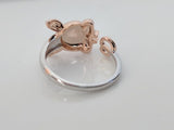 Alibaba - Booker Fine Fashion Jewelry-Earrings Rose Gold Plated Sterling Silver Piggy Ring and Post Earrings