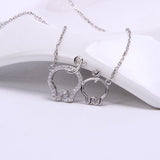 Alibaba - Booker Fine Fashion Jewelry-Necklace Best Friends Piggies, Pair of Pig Butts Necklace! Yellow, Rose or White Gold Plated