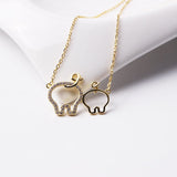 Alibaba - Booker Fine Fashion Jewelry-Necklace Best Friends Piggies, Pair of Pig Butts Necklace! Yellow, Rose or White Gold Plated