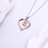 Alibaba - Booker Fine Fashion Jewelry-Necklace Flying Pig in a Heart with CZ Sterling Silver Necklace 18" Sliding Chain