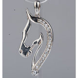 Alibaba - Booker Fine Fashion Jewelry-Necklace Horse Pendant with CZ in 925 Silver, Elegant and Beautiful!