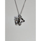 Alibaba - Booker Fine Fashion Jewelry-Necklace Pig Necklace with Cut Out Heart Rose, Yellow or White Gold Plated Sterling Silver