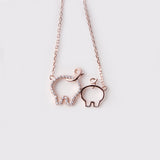 Alibaba - Booker Fine Fashion Jewelry-Necklace Rose Best Friends Piggies, Pair of Pig Butts Necklace! Yellow, Rose or White Gold Plated