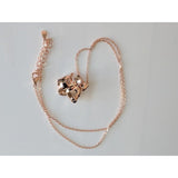 Alibaba - Booker Fine Fashion Jewelry-Necklace Rose Gold Pig Necklace with Cut Out Heart Rose, Yellow or White Gold Plated Sterling Silver