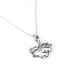 Alibaba - Booker Fine Fashion Jewelry-Necklace Silver Cow Necklace, Bovine Love at First Sight! 925 Sterling Silver