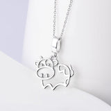 Alibaba - Booker Fine Fashion Jewelry-Necklace Silver Cow Necklace, Bovine Love at First Sight! 925 Sterling Silver