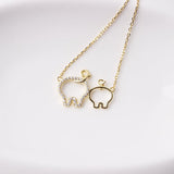 Alibaba - Booker Fine Fashion Jewelry-Necklace Yellow Best Friends Piggies, Pair of Pig Butts Necklace! Yellow, Rose or White Gold Plated