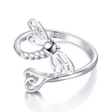 Alibaba - Booker Fine Fashion Jewelry-Ring Dragonfly Ring in 925 Sterling Silver, Simple and Sweet