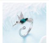 Alibaba CDE Jewelry SET-Fine Fashion 925 Silver Ring 2 Hummingbird Jewelry Sterling Silver