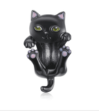 Alibaba Charms Black Cat Cat Lovers Pandora Style Charm Collection Sterling Silver