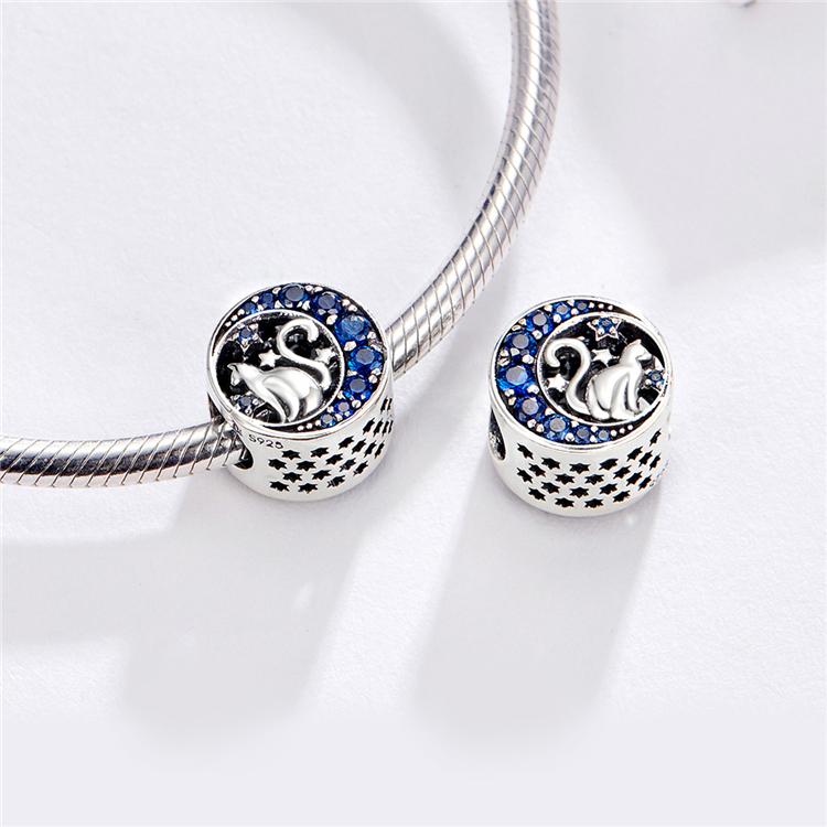 Alibaba Charms Cat Lovers Pandora Style Charm Collection Sterling Silver