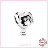 Alibaba Charms Fur Mom Cat Lovers Pandora Style Charm Collection Sterling Silver