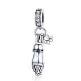 Alibaba Charms Hang On Kitty Cat Lovers Pandora Style Charm Collection Sterling Silver