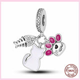 Alibaba Charms Meow Friend Cat Lovers Pandora Style Charm Collection Sterling Silver