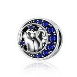 Alibaba Charms Moon Cat Cat Lovers Pandora Style Charm Collection Sterling Silver