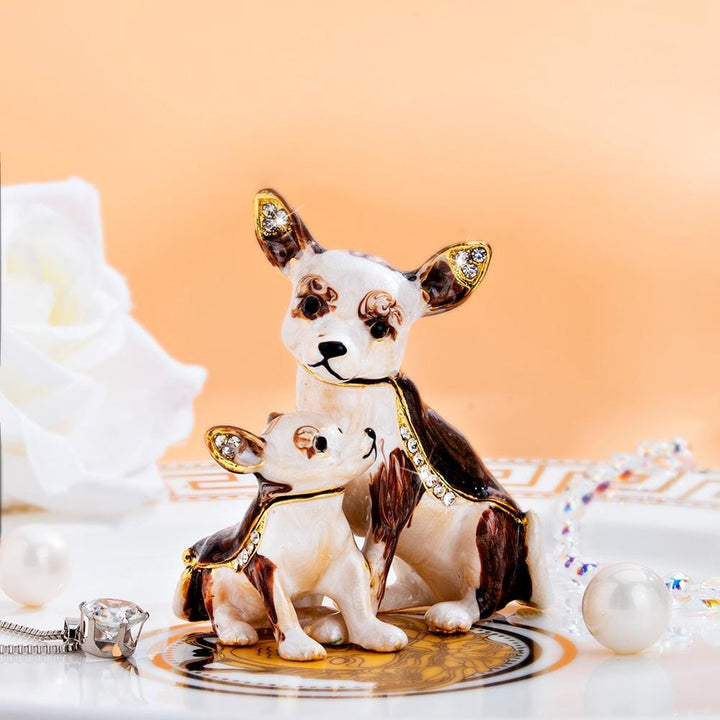 Alibaba Decor Momma and Puppy Trinket Box