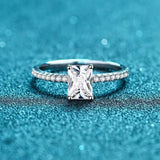 Alibaba emerald cut engagement ring 2ct Emerald Cut D VVS Moissanite Engagement Ring 1ct or 2ct