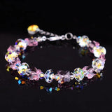 Alibaba Fashion Jewelry Pink/Silver Crystal Butterfly Beaded Bracelets Multi Colors