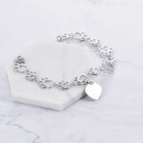 Alibaba Fine Fashion Jewelry Bracelet Bracelet Pet Paw Bracelet with Heart Sterling Silver, Engraveable