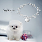 Alibaba Fine Fashion Jewelry Bracelet Pet Paw Bracelet with Heart Sterling Silver, Engraveable