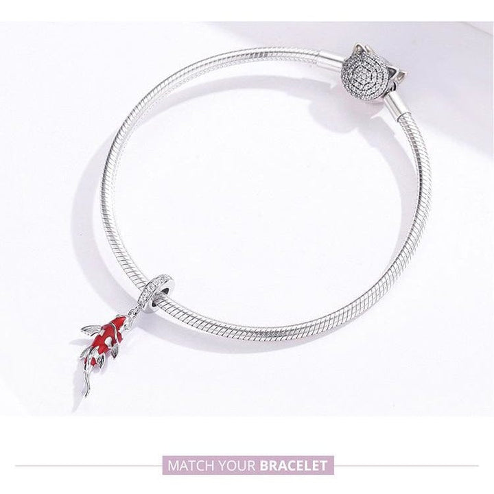 Alibaba Fine Fashion Jewelry-Earrings Charm Colorful Koi Earrings & Charm-Beautiful Sterling Silver Fish Earrings!!