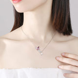 Alibaba Fine Fashion Jewelry-Necklace Butterfly Necklace and Earrings in Sterling Silver with Swarovski Crystal & CZ, Gorgeous!