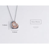 Alibaba Fine Fashion Jewelry-Necklace Double Heart Sterling Silver Pendant-Gorgeous and Fine Quality!