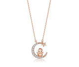 Alibaba Fine Fashion Jewelry-Necklace Zodiac Baby Animal Necklaces-Chinese Zodiac Cute Rose Gold Plated Sterling Silver