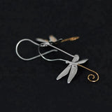 Alibaba Fine Fashion Jewelry SET Dainty Dragonfly Sterling Silver Jewelry Earrings and Necklace Handmade Works of Art!