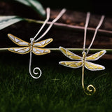 Alibaba Fine Fashion Jewelry SET Dainty Dragonfly Sterling Silver Jewelry Earrings and Necklace Handmade Works of Art!