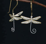 Alibaba Fine Fashion Jewelry SET Earrings / Silver Dainty Dragonfly Sterling Silver Jewelry Earrings and Necklace Handmade Works of Art!