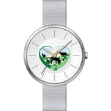 Alibaba - Jessica Watch Silver "Time to be Kind" Rooterville Logo Analog Watch