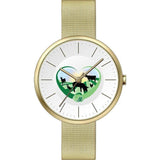 Alibaba - Jessica Watch Yellow "Time to be Kind" Rooterville Logo Analog Watch