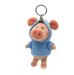 Alibaba Keychain Blue Hoodie Plush Pig Keychains, 4" Stuffed Piggy 4 Varieties