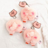 Alibaba Keychain Butt* Plush Pig Butt and Face Key Chains Purse Decorations Pin