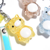 alibaba Keychain Crackled Acrylic Pig KeyChain, Lights Up!  Super Cute for Kids*